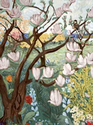Magnolie, 2019 (akryl na plátně)