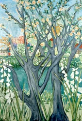 Jarní stromy, 2012 (akryl na plátně)