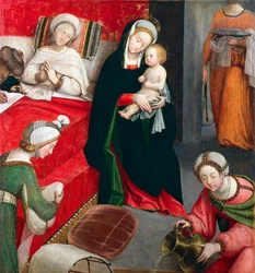 Narození svatého Jana Křtitele, od Defendente Ferrari (1480-cca 1540)
