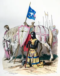 Rytíř, který se modlí před odjezdem na druhou křížovou výpravu, 1146 1882-1884.