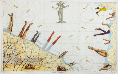Sea Legs, 2016 (koláž na námořní mapě)