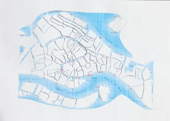 Venice Liquid Streets, 2008 (koláž z papíru)