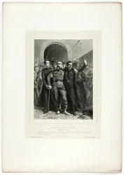 Pobožnost katolického duchovenstva v Římě, 30. dubna 1849, ze Souvenirs d’Italie: Expedition de Rome