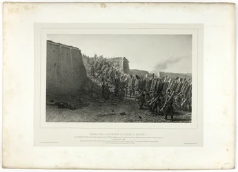 Workers Crowning the Breach of Bastion 7, ze Souvenirs d’Italie: Expedition de Rome