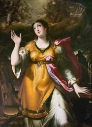 Svatá Cecílie, asi 1580 (olej na plátně)