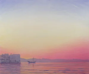 Západ slunce v Lake Palace, Udaipur