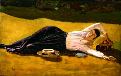 Umělcova žena ležící