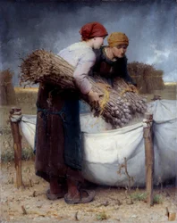 Sběračky máku Malba Desire Laugee (1823-1896) 1882 Ne. 0,73x0,95 m Rouen, Musee des Beaux Arts