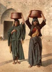 Prodejci mléka ze Siloam, Svatá země, kolem roku 1890 (fotomechanický tisk)