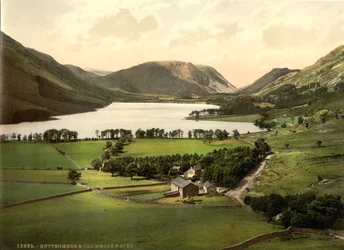 Buttermere and Crummock Water, Lake District, Anglie, kolem roku 1900