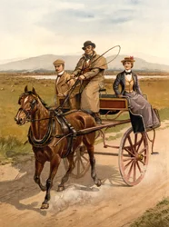 Irské vycházkové auto, kolem roku 1890