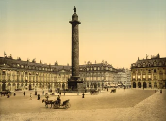 Place Vendome, Paříž, cca 1900 (fotochrom)