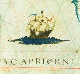 Přidejte 5415A f.11 Galleon v plné plachtě, detail z "Opus Geographicum"