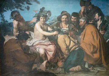 Triumph of Bacchus, neboli pijáci, po Diegu Velazquezovi (tempera na papíře nalepeném na plátně)