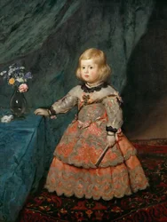 Baroko: Portrét infantky Markéty Terezy (1651-1673) v růžových šatech, kolem roku 1653