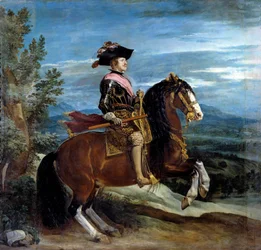 Jezdecký portrét krále Filipa IV. (1605-1665) Obraz Diega Rodrigueze de Silva y Velasquez (1599-1660)