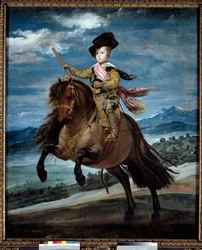 Jezdecký portrét prince Baltasara Carlose (1629-1646). Obraz Diega Rodrigueze de Silva y Velasquez (1599-1660)