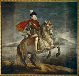 Felipe III, španělský král na koni (malba na plátně)