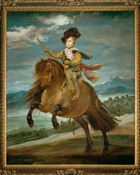 Infant Baltasar Carlos, syn krále Felipeho IV. a královny Isabely, na koni (malba na plátně)