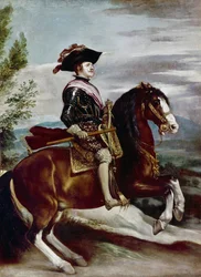 Portrét portrétu Filipa IV. na koni, kolem roku 1635 (olej na plátně)