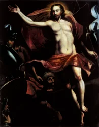 Obraz "Vzkříšení" od Diega de la Puente (1586-1663)