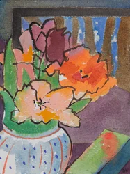 Tulipány (akvarel a tuš)