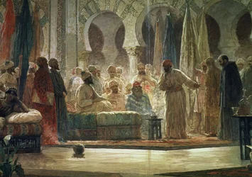 Abd al-Rahmán III. (891-961) přijímá velvyslance