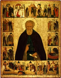 Svatý Dmitrij Prilutskij se scénami z jeho života, cca 1503