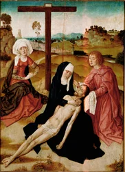 Deploration of Christ Malba na dřevě od Dircka (Dieric, Dirk) Bouts the Old (The Elder) (1410-1475)