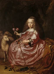Portrét Clary Alewijnové Clara Alewijn (1635-74 (. dcera Abrahama Alewijna a Geertruida Hooftmana