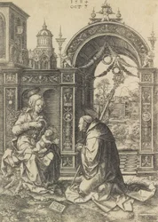Svatý Bernard adorující dítě, 5. října 1524.
