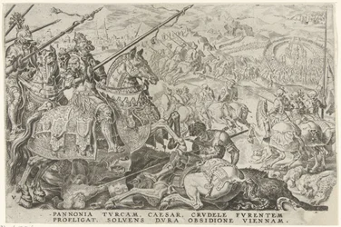 Reliéf Vídně, 1529 Vítězství Karla V. (název série) Divi Caroli. v. imp. opt. max. victoriae, ex multis praecipuae (název série)