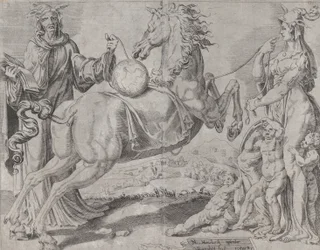 Pošetilé vědění a pošetilá láska snažící se omezit svět, od Nespoutané trápení..., 1550.