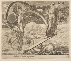 Fortune Using Man as a Plaything from Six Sayings about Fortune, ca. 1560.