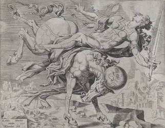 The World Disposing of Justice, z The Unrestrained World, deska 1, 1550.