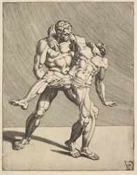 Wrestlers, od Wrestlers, deska 3, 1552.