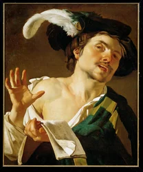 Zpěvák (malba na plátně)