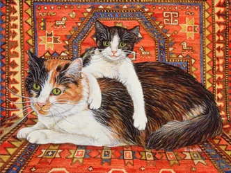 Kit-Cat-Carpet, 1995 (akryl na panelu)