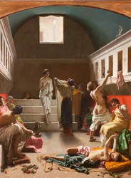 Lázně v Pompejích, 1861