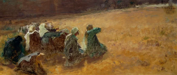 Marie se účastní ukřižování Krista, detail (olej na plátně)