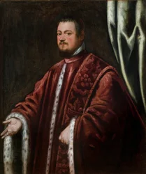 Portrét Nicolo Da Ponte (1491-1585) - Peinture de Domenico Robustio dit Tintoretto (1560-1635), huile sur toile