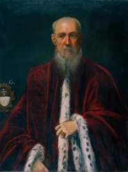 Portrét prokurátora Alessandra Grittiho - Portrét prokurátora Alessandra Grittiho - Obraz Jacopa Robustiho, známý jako Tintoretto (Le Tintoret) (1518-1594) - cca 1581 - Olej na plátně - 99,5x75 - Museu Nacional d