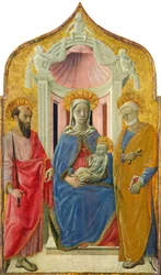 Madona s dítětem na trůnu se svatým Petrem a svatým Pavlem, c. 1430.