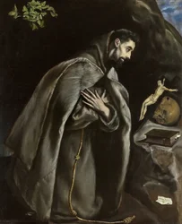 Svatý František se modlí, asi 1585.
