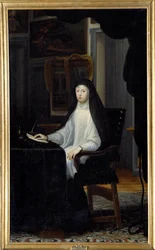 Portrét královny Marie Anny Rakouské vdově (1634 - 1696). Obraz Juan Carreno De Miranda (1614-1685) Ec. Esp