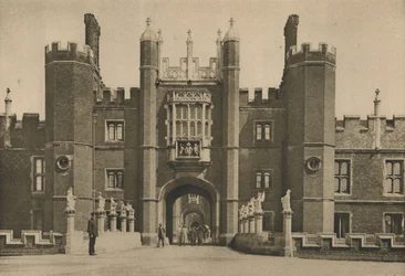 Wolseys West Facade of Hampton Court Palace and the Disinterred Bridge, c1935.