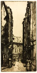 Rue des Halles, Vannes, Bretaň