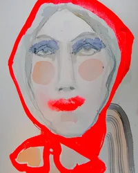 Stylový červený šátek