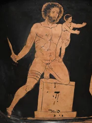 Detail z červenofigurového lekythosu