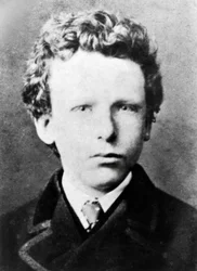 Vincent Van Gogh, ve věku asi 13 (černobílá fotografie)